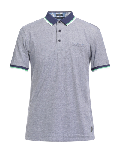Shop Pierre Cardin Man Polo Shirt Slate Blue Size S Cotton