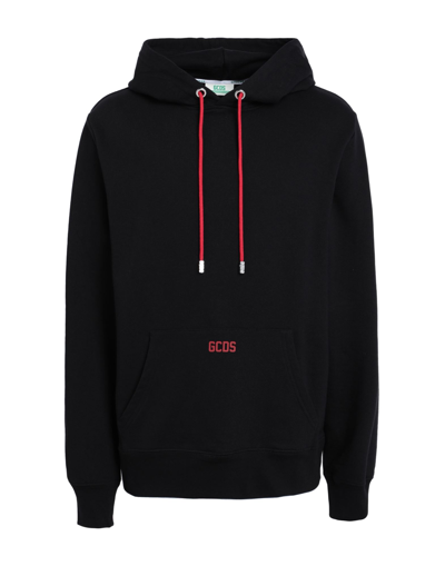 Shop Gcds Man Sweatshirt Black Size Xl Cotton