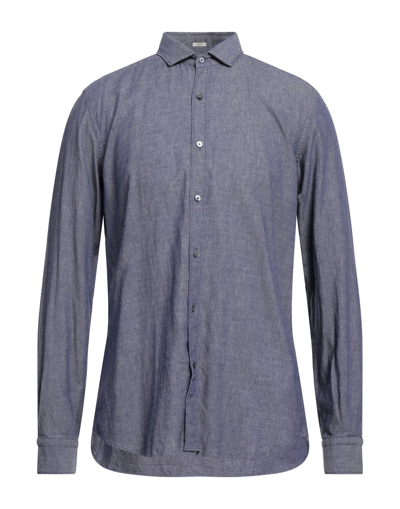 Shop Acanfora Shirts In Dark Blue