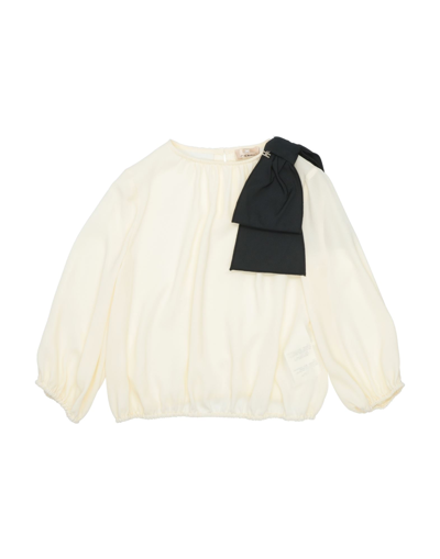 Shop Elisabetta Franchi Toddler Girl Top Ivory Size 6 Polyester In White