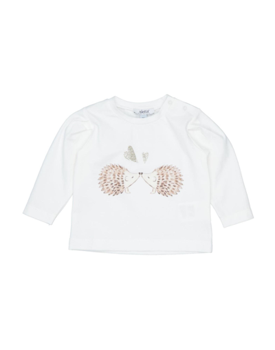 Shop Aletta Newborn Girl T-shirt White Size 3 Cotton, Elastane