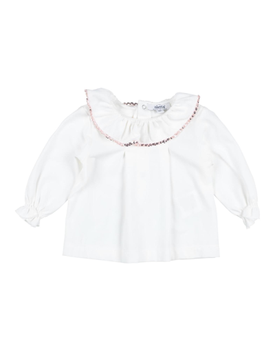 Shop Aletta Newborn Girl T-shirt Ivory Size 3 Cotton, Elastane In White