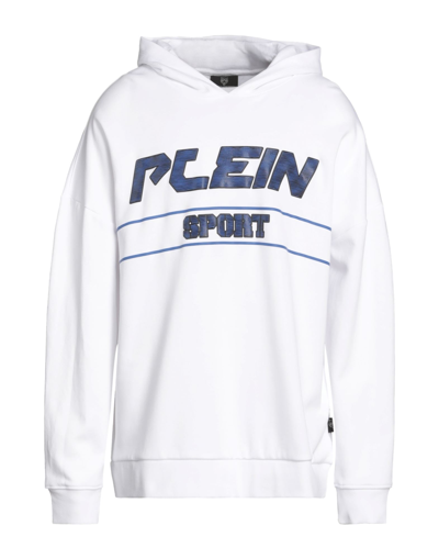 Shop Plein Sport Man Sweatshirt White Size Xl Cotton, Polyester