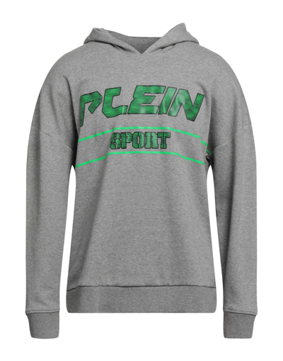 Shop Plein Sport Man Sweatshirt Grey Size Xxl Cotton, Polyester