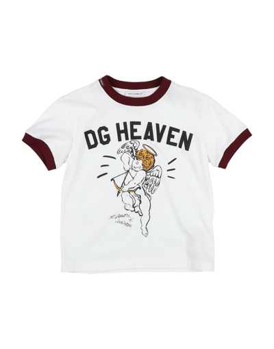 Shop Dolce & Gabbana Toddler Boy T-shirt White Size 7 Cotton