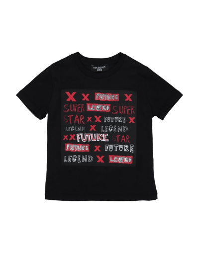 Shop Neil Barrett Toddler Boy T-shirt Black Size 6 Cotton