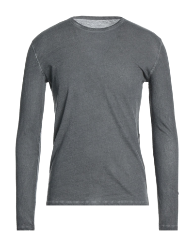 Shop Majestic T-shirts In Steel Grey
