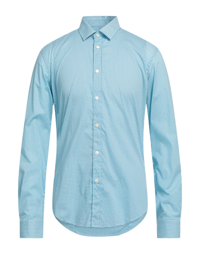 Shop Brian Dales Man Shirt Sky Blue Size 14 ½ Cotton, Elastane