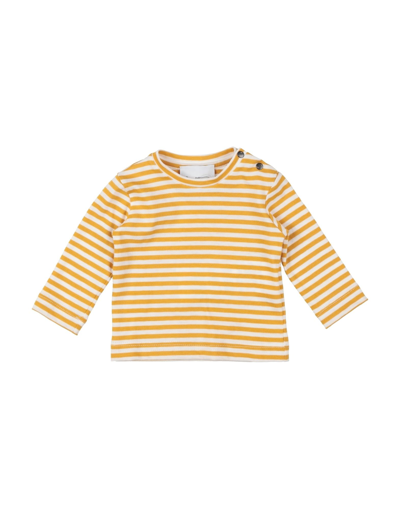 Shop Le Petit Coco Newborn Girl T-shirt Ocher Size 1 Organic Cotton In Yellow