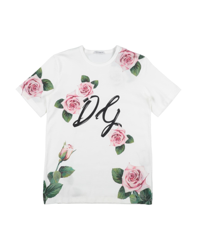 Shop Dolce & Gabbana Toddler Girl T-shirt White Size 5 Cotton