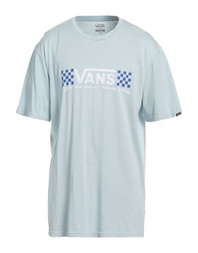Shop Vans Man T-shirt Sky Blue Size M Cotton