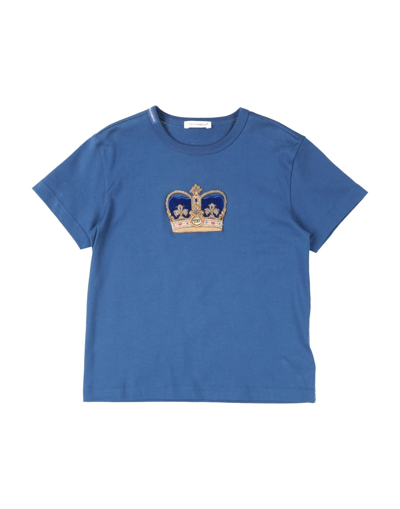 Shop Dolce & Gabbana Toddler Boy T-shirt Blue Size 7 Cotton
