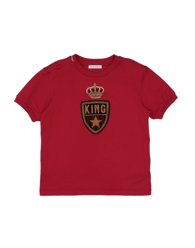 Shop Dolce & Gabbana Toddler Boy T-shirt Red Size 7 Cotton