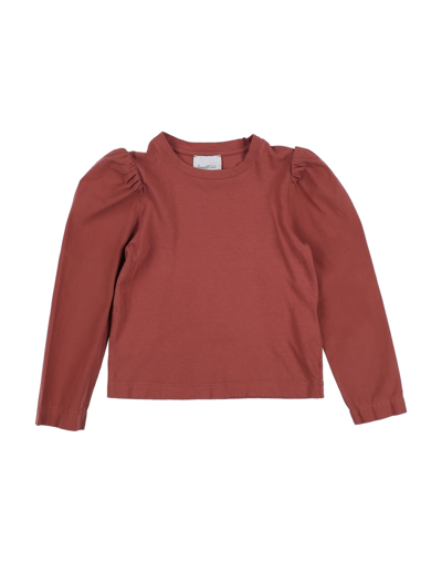 Shop Le Petit Coco T-shirts In Brick Red