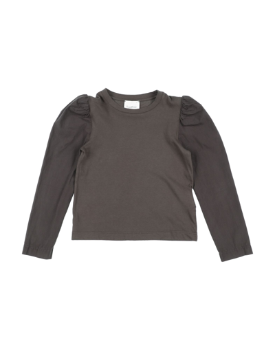 Shop Le Petit Coco T-shirts In Steel Grey