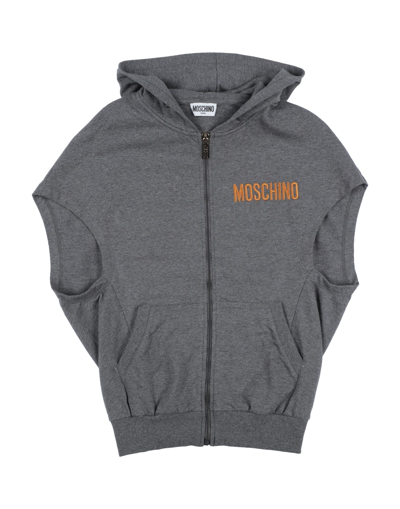 Shop Moschino Teen Sweatshirts In Grey