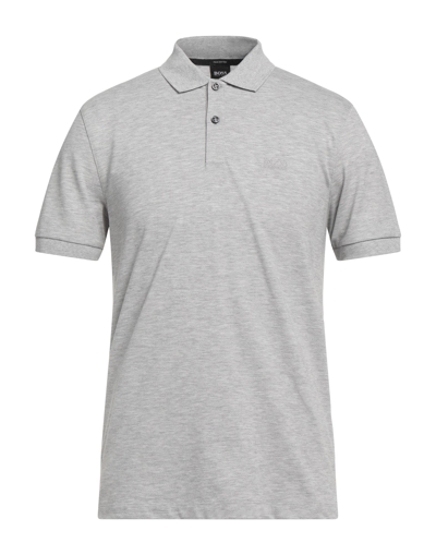 Shop Hugo Boss Polo Shirts In Grey