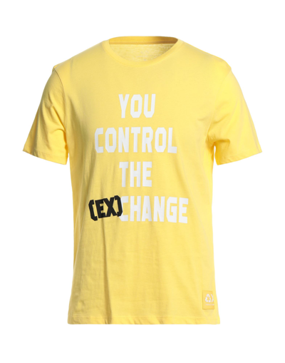 Shop Armani Exchange Man T-shirt Yellow Size Xs Cotton