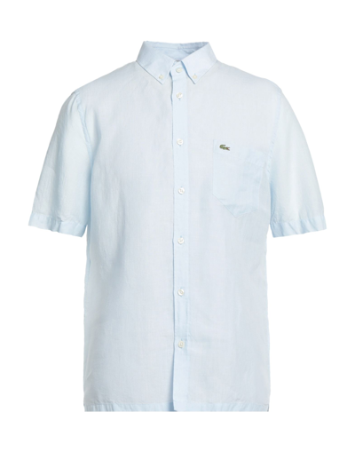 Shop Lacoste Shirts In Sky Blue