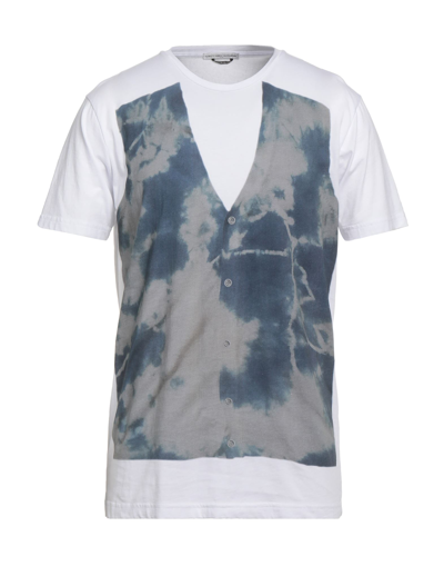 Shop Grey Daniele Alessandrini Man T-shirt White Size L Cotton