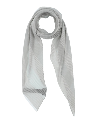 Shop Giorgio Armani Woman Scarf Light Grey Size - Polyester, Viscose