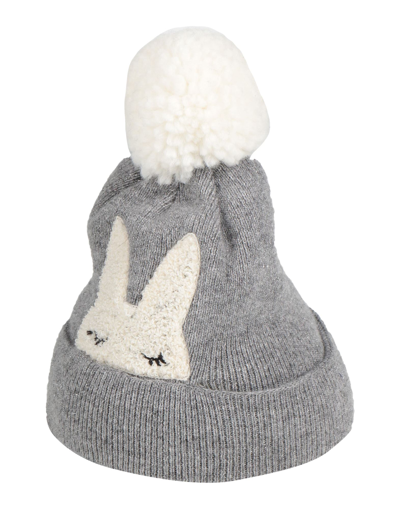 Shop Aletta Newborn Girl Hat Grey Size 1 Merino Wool, Viscose, Polyamide, Metallic Fiber, Cashmere
