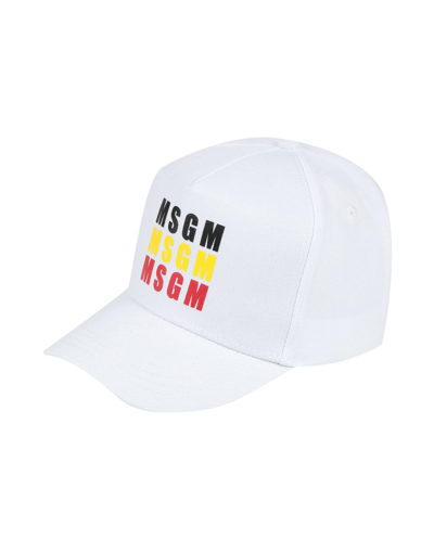 Shop Msgm Hats In Yellow