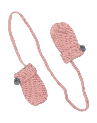 Shop Aletta Newborn Girl Gloves Pastel Pink Size Onesize Wool, Viscose, Polyamide, Cashmere
