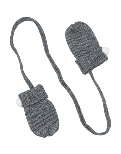 Shop Aletta Newborn Girl Gloves Lead Size Onesize Wool, Viscose, Polyamide, Cashmere In Grey