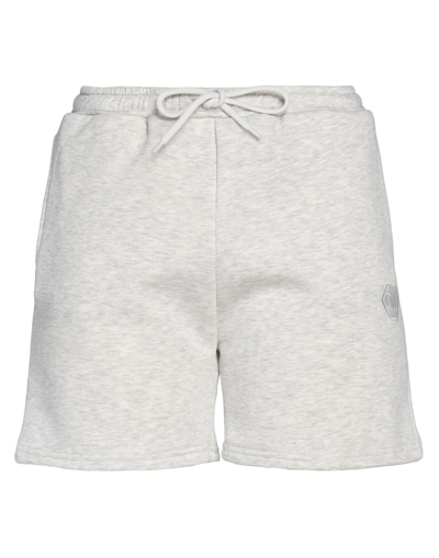 Shop Ow Collection Woman Shorts & Bermuda Shorts Light Grey Size S Cotton, Polyester, Elastane