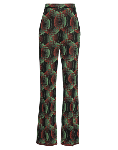 Shop Viki-and Woman Pants Green Size 4 Viscose, Polyester, Metallic Polyester