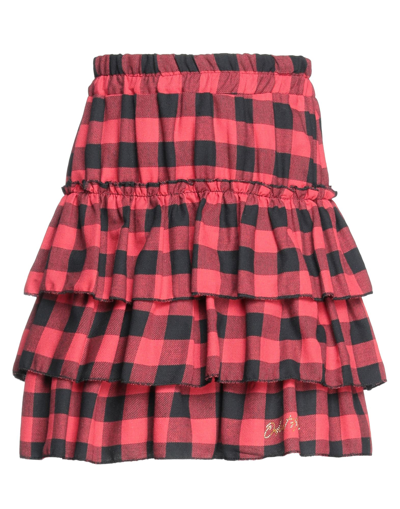 Shop Odi Et Amo Woman Mini Skirt Red Size Onesize Polyester, Viscose, Elastane