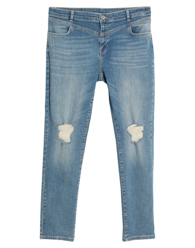 Shop Actitude By Twinset Woman Denim Pants Blue Size 26 Cotton, Elastane