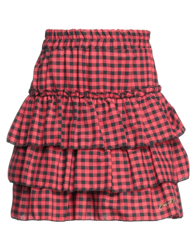 Shop Odi Et Amo Woman Mini Skirt Red Size Onesize Polyester, Elastane