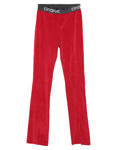 Shop Cinqrue Woman Pants Red Size M Polyester, Elastane