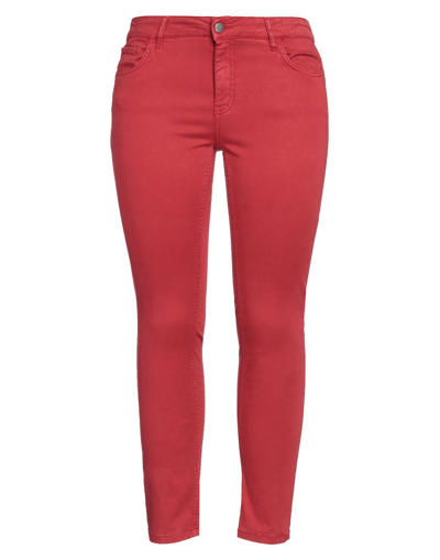 Shop Emme By Marella Woman Pants Red Size 6 Lyocell, Cotton, Elastane