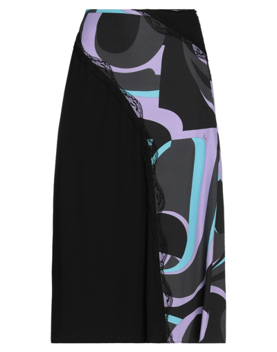 Shop Emilio Pucci Pucci Woman Midi Skirt Black Size 6 Viscose, Polyamide
