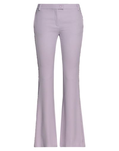 Shop Frankie Morello Woman Pants Lilac Size 4 Polyester, Elastane In Purple
