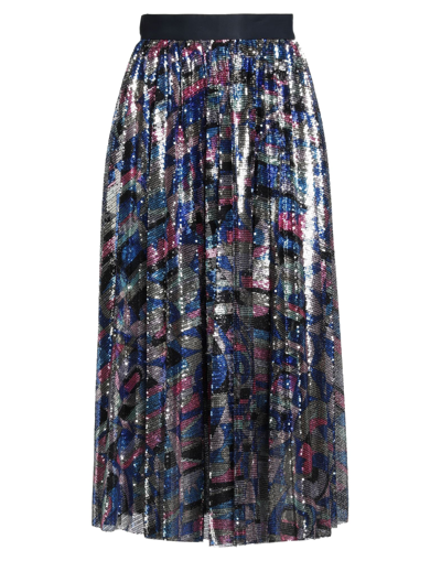 Pucci Midi Skirts In Dark Blue