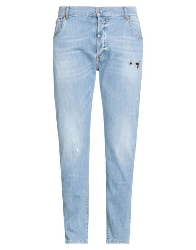 Shop Grey Daniele Alessandrini Man Jeans Blue Size 34 Cotton, Elastane