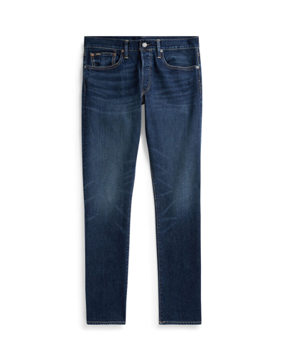 Shop Polo Ralph Lauren Sullivan Slim Stretch Jean Man Denim Pants Blue Size 33w-34l Cotton, Elastane
