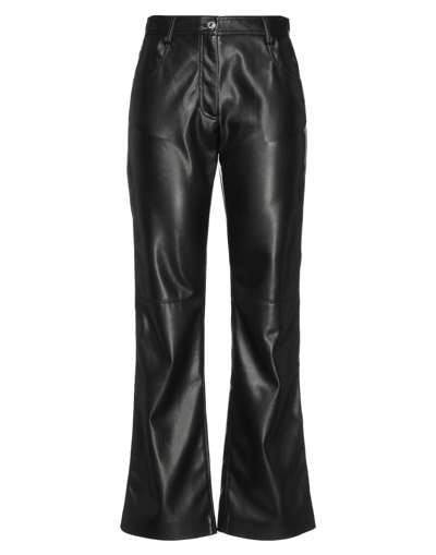 Shop Msgm Woman Pants Black Size 8 Polyester, Polyurethane