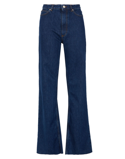 Shop 8 By Yoox Organic Cotton Denim Wide-leg Jean Woman Jeans Blue Size 27 Organic Cotton