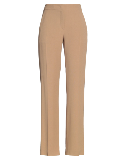 Shop Ndegree21 Woman Pants Camel Size 8 Acetate, Viscose In Beige