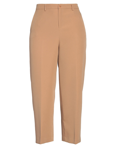 Shop Liu •jo Woman Pants Camel Size 8 Polyester, Elastane In Beige