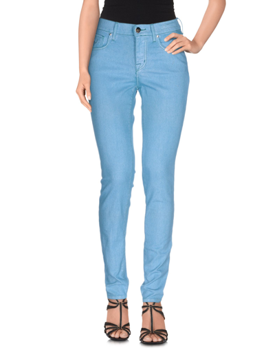 Shop Jacob Cohёn Woman Jeans Sky Blue Size 27 Cotton, Polyester, Resin, Elastane