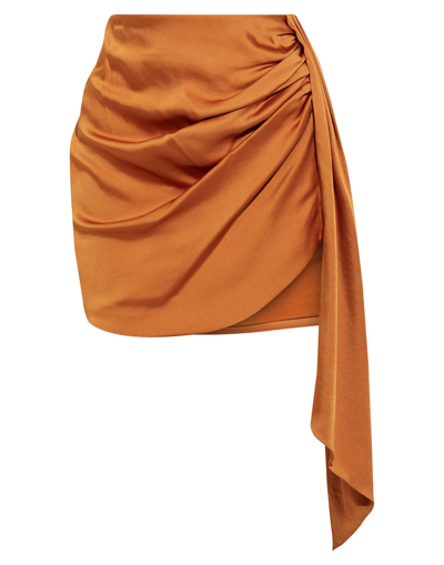 Shop Jonathan Simkhai Mini Skirts In Camel
