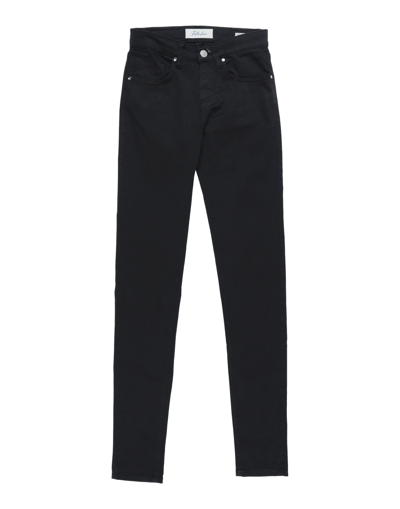 Fifty Four Woman Pants Black Size 24 Cotton, Elastane In Black