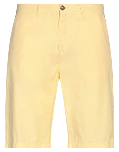 Shop Liu •jo Man Man Shorts & Bermuda Shorts Light Yellow Size 34 Cotton