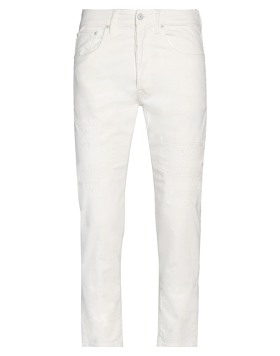 Shop People (+)  Man Pants White Size 34 Cotton, Elastane